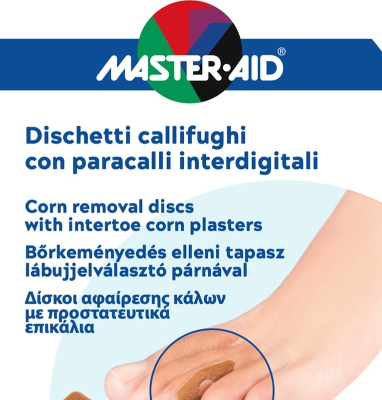 DISCHETTO CALLIFUGO 6 PEZZI + PARACALLO 6 PEZZI INTERDIGITALI MASTER-AID FOOTCARE B5 - Farmacia Dott. Pasquale Russo
