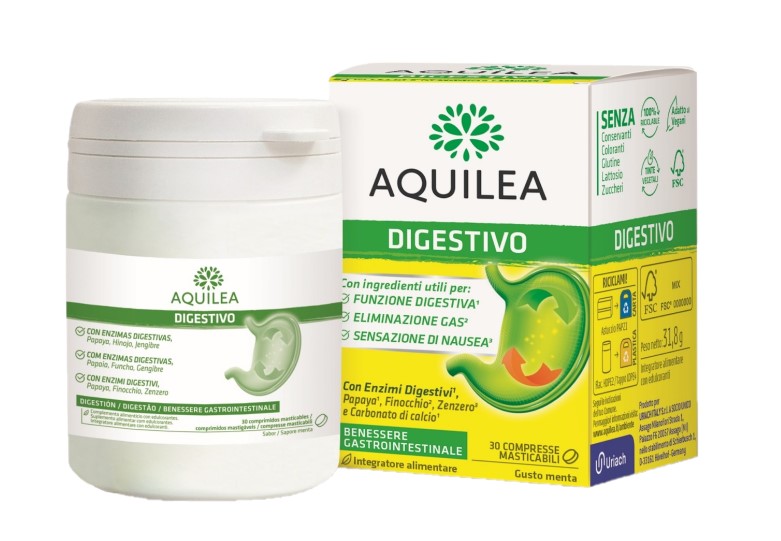 AQUILEA DIGESTIVO 30 COMPRESSE MASTICABILI - Farmacia Dott. Pasquale Russo