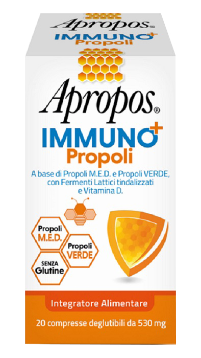 APROPOS IMMUNO+ PROPOLI 20 COMPRESSE DEGLUTIBILI - Farmacia Dott. Pasquale Russo
