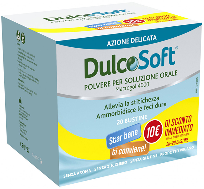 DULCOSOFT 20 BUSTINE BIPACK 1+1 - Farmacia Dott. Pasquale Russo