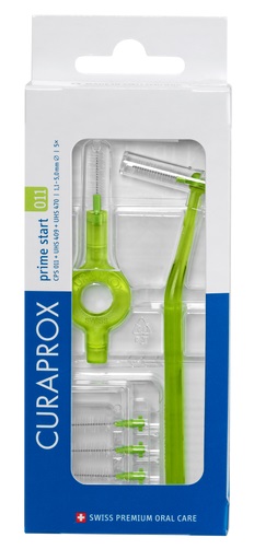 CURAPROX CPS 011 SCOVOLINO PRIME START 011 LIME GREEN 5 PEZZI - Farmacia Dott. Pasquale Russo