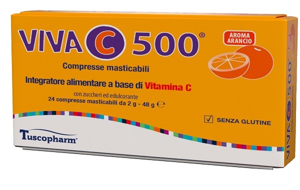 VIVA C 500 24 COMPRESSE MASTICABILI - Farmacia Dott. Pasquale Russo