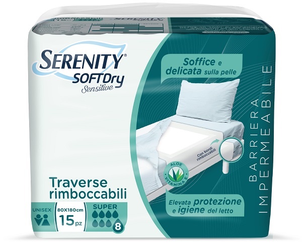 SERENITY TRAVERSA SD SENSIIVE SUPER 80X180 CM 15 PEZZI - Farmacia Dott. Pasquale Russo