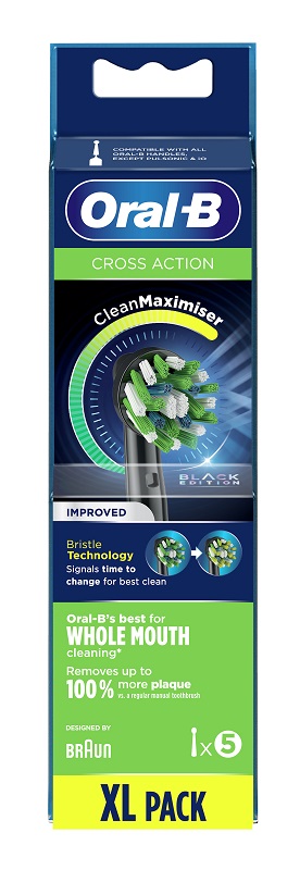 ORALB CROSS ACTION BLACK EB50 TESTINE PER SPAZZOLINO ELETTRICO 5 PEZZI - Farmacia Dott. Pasquale Russo