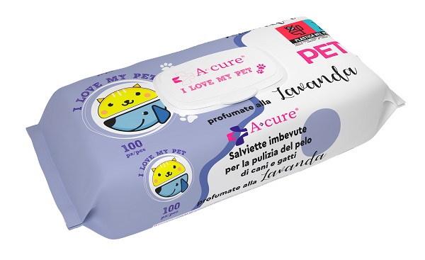 A+CURE I LOVE MY PET SALVIETTE POP-UP LAVANDA 100 PEZZI RICARICA - Farmacia Dott. Pasquale Russo