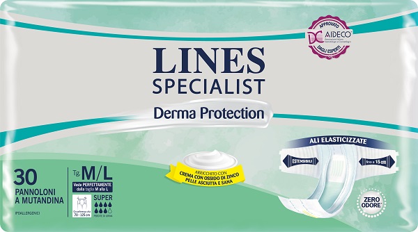 PANNOLONE A MUTANDINA LINES SPECIALIST DERMA SUPER M/L 30 PEZZI - Farmacia Dott. Pasquale Russo