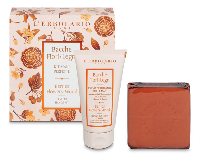 BACCHE FIORI LEGNI KIT MANI PERFETTE SAPONE 100 G + CREMA MANI 75 ML EDIZIONE LIMITATA - Farmacia Dott. Pasquale Russo