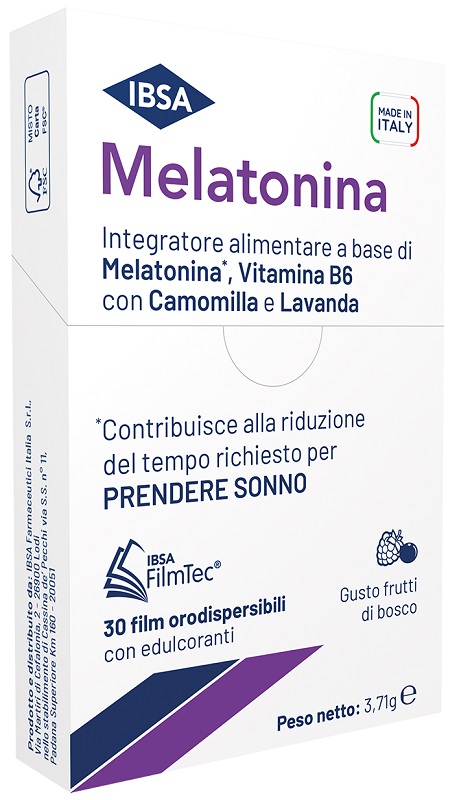 MELATONINA IBSA 30 FILM ORALI - Farmacia Dott. Pasquale Russo