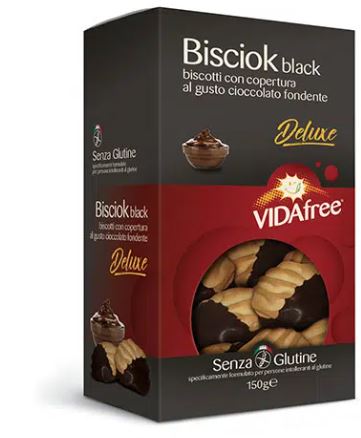 BISCIOK BLACK CIOCCOLATO FONDENTE VIDAFREE BISCOTTI SENZA GLUTINE 150 G - Farmacia Dott. Pasquale Russo