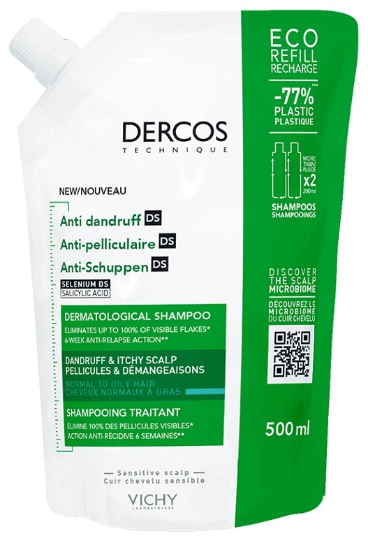 DERCOS ECO RICARICA SHAMPOO ANTI FORFORA 500 ML - Farmacia Dott. Pasquale Russo