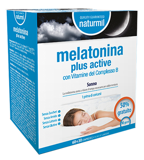 NATURMIL MELATONINA PLUS ACTIVE 90 COMPRESSE - Farmacia Dott. Pasquale Russo