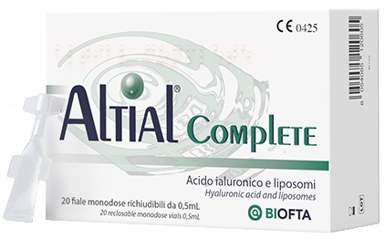 SOLUZIONE OFTALMICA LUBRIFICANTE ALTIAL COMPLETE 4 STRIP DA 5 FLACONI DA 0,5 ML - Farmacia Dott. Pasquale Russo