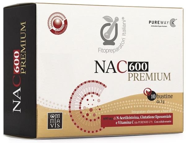 FITOPREPARATORI ITALIANI NAC 600 PREMIUM 10 BUSTE - Farmacia Dott. Pasquale Russo