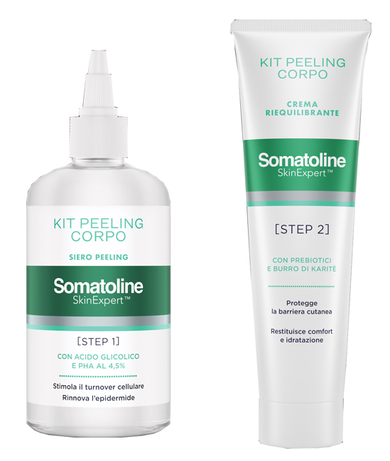 SOMATOLINE SKIN EXPERT KIT PEELING CORPO 1 GEL PEELING 200 ML + 1 CREMA RIEQUILIBRANTE 100 ML - Farmacia Dott. Pasquale Russo