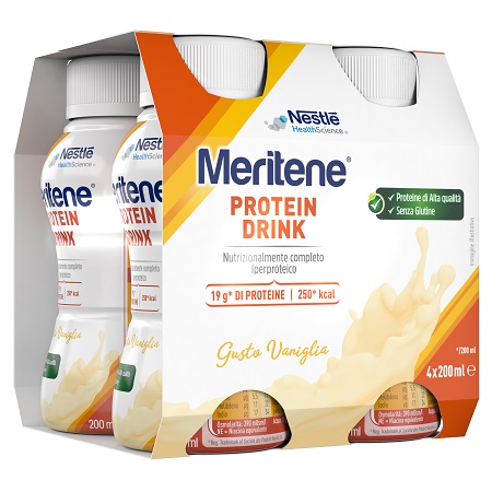 MERITENE DRINK VANIGLIA 4 PEZZI DA 200 ML - Farmacia Dott. Pasquale Russo