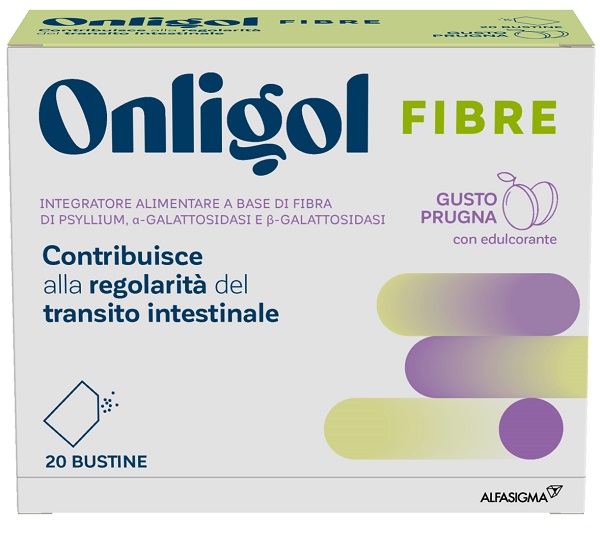 ONLIGOL FIBRE PRUGNA 20 BUSTINE - Farmacia Dott. Pasquale Russo