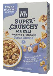 NUTRIFREE SUPER CRUNCHY MUESLI NOCCIOLE E MANDORLE SENZA ZUCCHERI AGGIUNTI 300 G - Farmacia Dott. Pasquale Russo