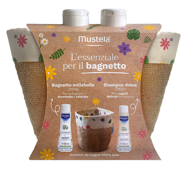 MUSTELA COFANETTO PANIER 23 1 MUSTELA BAGNETTO MILLE BOLLE 200 ML + 1 MUSTELA SHAMPOO DOLCE 200 ML - Farmacia Dott. Pasquale Russo