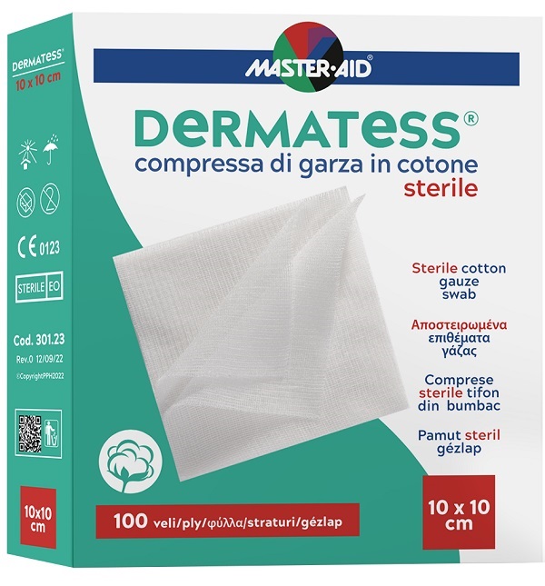 GARZA IDROFILA DERMATESS COTONE 10X10 100 VELI - Farmacia Dott. Pasquale Russo