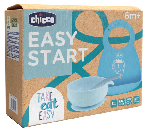 CH SET PAPPA SILICONE 6M+ AZZURRO - Farmacia Dott. Pasquale Russo