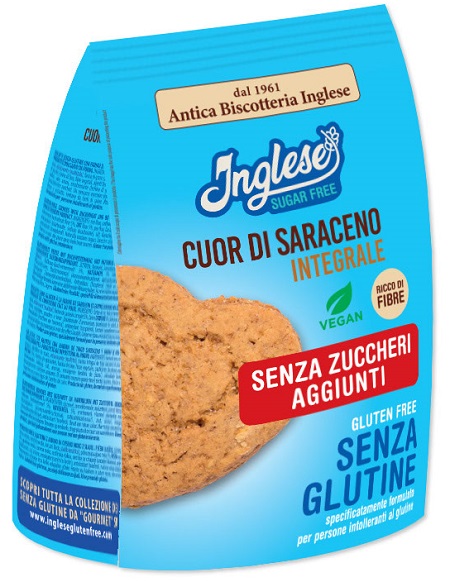 INGLESE BISCOTTI CUOR DI SARACENO INTEGRALI SENZA ZUCCHERI AGGIUNTI 200 G - Farmacia Dott. Pasquale Russo