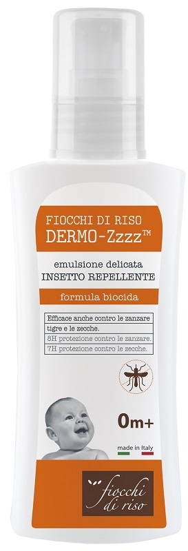 FIOCCHI DI RISO DERMO ZZZZ EMULSIONE DELICATA REPELLENTE 0 MESI + 100 ML - Farmacia Dott. Pasquale Russo
