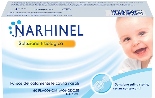 SOLUZIONE FISIOLOGICA PER ASPIRATORE NASALE NARHINEL 60 FLACONCINI DA 5 ML - Farmacia Dott. Pasquale Russo