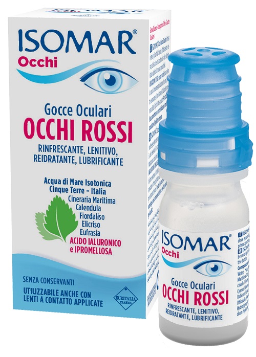ISOMAR OCCHI ROSSI GOCCE OCULARI ACIDO IALURONICO 0,20% 10 ML - Farmacia Dott. Pasquale Russo
