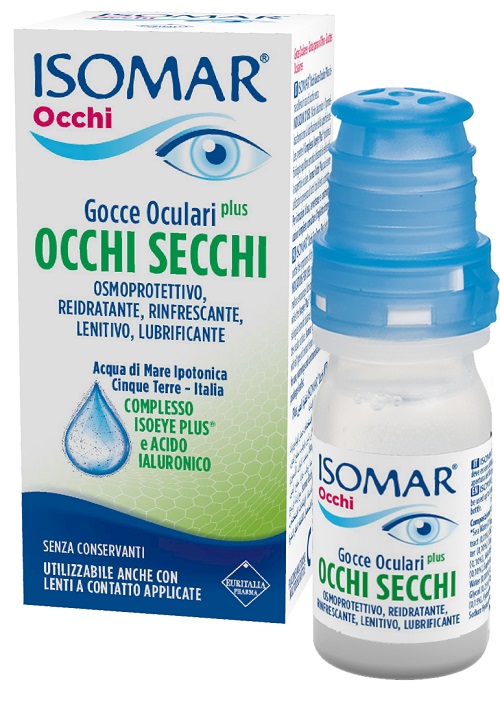 ISOMAR OCCHI SECCHI PLUS GOCCE OCULARI ACIDO IALURONICO 0,20% 10 ML - Farmacia Dott. Pasquale Russo